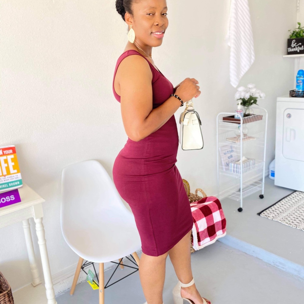 SCOOP NECK BODYCON TANK DRESS